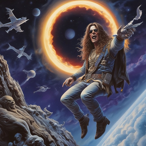 Dynamic Space Adventure Art Print - Picture 1 of 1